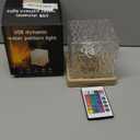 Northern Lights Ocean Wave Projector Light, Galaxy Light Projector, 16 Colors Gradual Rotating Flame Water Ripple Ambient Night Light Non-Wood for Bedroom, Room Decor, Kids Room (Rechargeable)