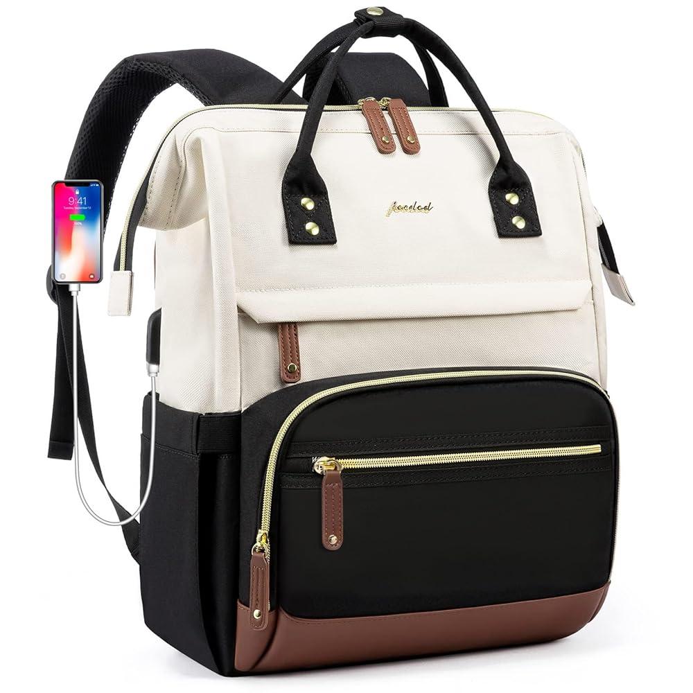Backpack for Women Work Bags: Laptop Backpack Purse Waterproof Backpacks with USB Charger College Bookbag Casual Business Computer Backpack for Travel Nurse Teacher