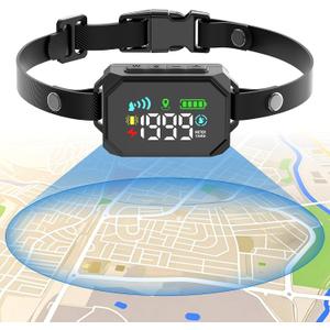 GPS Wireless Dog Fence, Electric Fence for Dogs, Perimeter Collar Fence System, Radius 33-1999 Yards, IPX7 Waterproof, Beep Vibration Shock Correction, for Pets Over 18 Lbs