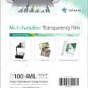Optiazure Transparency Film, Overhead Projector Film for Laser Jet Printer and Copier, Letter Size 100Pack Sheets, Office and School Supplies