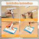 Snap Grip Mini Mop, Zero Touch No Wash Lazy Mop with One-Click Cloth Change, Compatible with Face Towels, Adjustable for Wet/Dry Floors, Tile, Hardwood, Corners (10 Reusable Cloths)