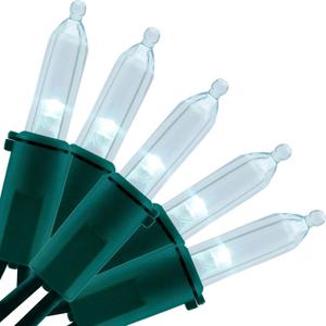 YULETIME Cool White LED Christmas Lights with Green Wire, 33 Ft 100 Count UL Certified Commercial Grade Holiday String Light Set (Cool White - Green Wire)