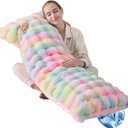 Full Body Pillow 20x54 Inch,Memory Foam Pregnancy Pillow for Side Sleepers,Orthopedic Back Support Maternity Pillow for Women (with Removable Cover)-Rainbow