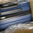 AmazonBasics 68 cm Navy Blue Hardsided Check-In Trolley, Medium Checked