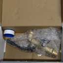 Outdoor Garden Water Faucet with Double Outlet, Outside Wall Mounted Garden Water Faucet with Two 3/4 Inch Male Inlet and Two 3/4 inch NPT Outlet (Not GHT, Thread Adapter is Requied) (Copper)