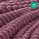 BEDELITE Fleece Blanket Twin Size 3D Ribbed Jacquard Soft and Warm Decorative Fuzzy Blankets Cozy, Fluffy, Plush Lightweight Throw Blankets for Couch, Bed, Sofa(Plum, 60x80 inches)