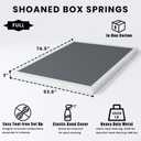SHOANED Full Size Box Springs - 3 Inch Low Profile Mattress Foundation No Noise Heavy Duty Metal Basics Bed Base with Clean Fabric Cover, Easy Assembly