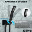Shower System with Tub Spout, 10-Inch High-Pressure Rain Showerhead and Handheld Combo, Matte Black Shower Faucet Set with Rough-in Valve and Trim, Wall Mounted 3-Way Shower Set