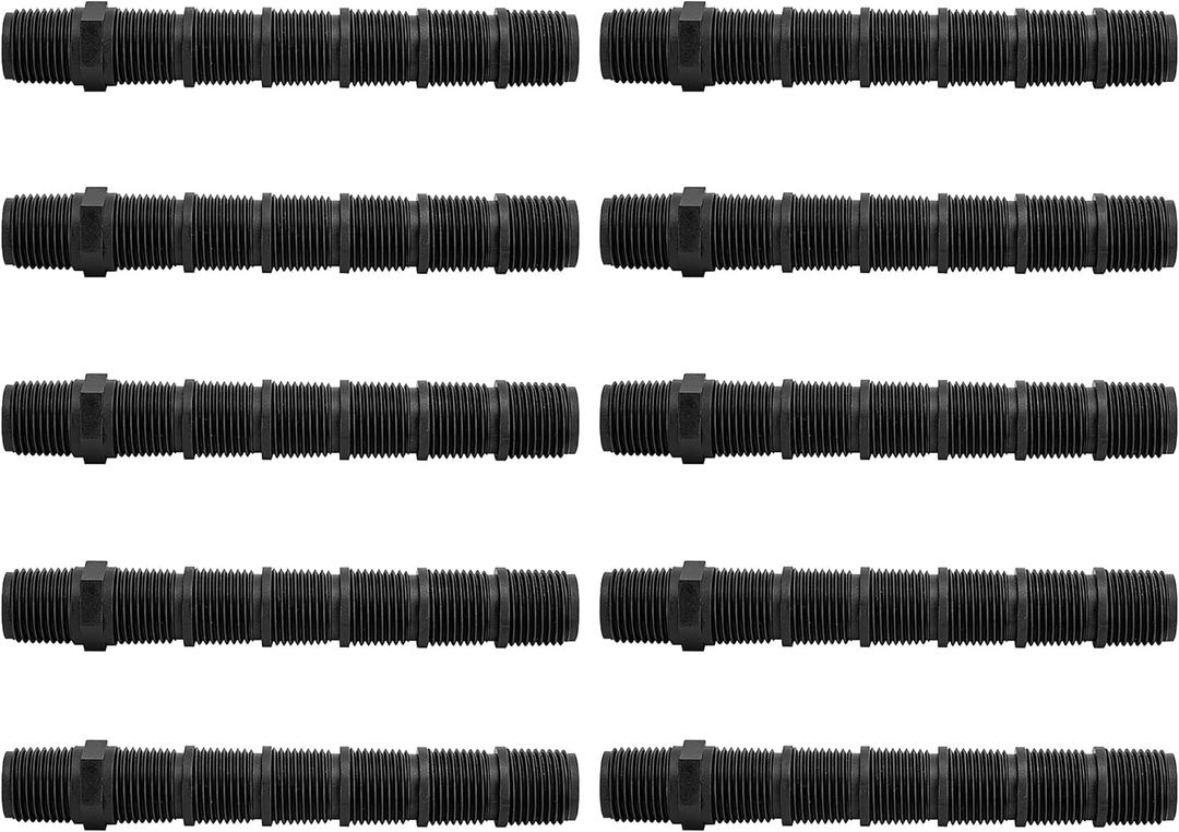 10 Pcs Cut-Off Sprinkler Rise, Sprinkler Height Extender Riser, Male Pipe Thread Riser Adapter for Outdoor Garden Courtyard Patio Lawn Irrigation Replacement Parts