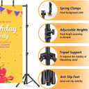 Forlogic Backdrop Stand 10x7.5ft(WxH), Heavy Duty Adjustable Photo Back Drop Stand kit, Suitable for Party, Photography, Weddings