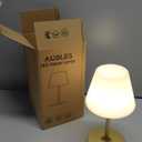 Cordless Table Lamp, Waterproof Shower Lamp, 4000mAh Rechargeable Table Lamps, 3-Color Dimmable Light, Battery Operated Lamp Desk Night Lamp for Bathroom Bedroom Patio Camping Restaurant (Gold)