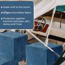 Hudson Comfort Back to Back Boat Seat Covers - Super Soft Microfiber Stretchable Fabric, Replacement Boat Covers for Damaged Seats, Blue (Back to Back Boat Seat Covers, 1, Count)