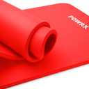 POWRX Yoga Mat Thick | Exercise Mat 1/2" - 3 Widhts with Carrying Strap and Bag | Non-Slip Workout Mat for Women Men Home Fitness Stretching Pilates Gymnastics Floor Gym Equipments