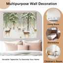 NATSUNO Winter Christmas Deer Tapestry, Rustic Christmas Wall Tapestry for Bedroom, Winter Snowy Forest Xmas Deer Tapestries Wall Hanging for Home Bedroom Living Room Decor, 50x60 Inches