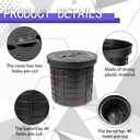 18.5 x 14.9 x 16.9'' Large Size Perforated Sump Pump Basin and Lid Combo, Heavy-Duty Plastic Sump Pump Pit for Basement, Crawl Space, Kitchen Sink Sewage Pump Wells and Irrigation Systems