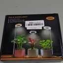 Plant Grow Light, 48 LEDs Full Spectrum Grow Lights for Indoor Plants, Height Adjustable Small Halo Grow Light with Base, 3 Optional Spectrums, Auto Timer 3/9/12Hrs, 10 Brightness, 3 Pack (3.4in-Black)