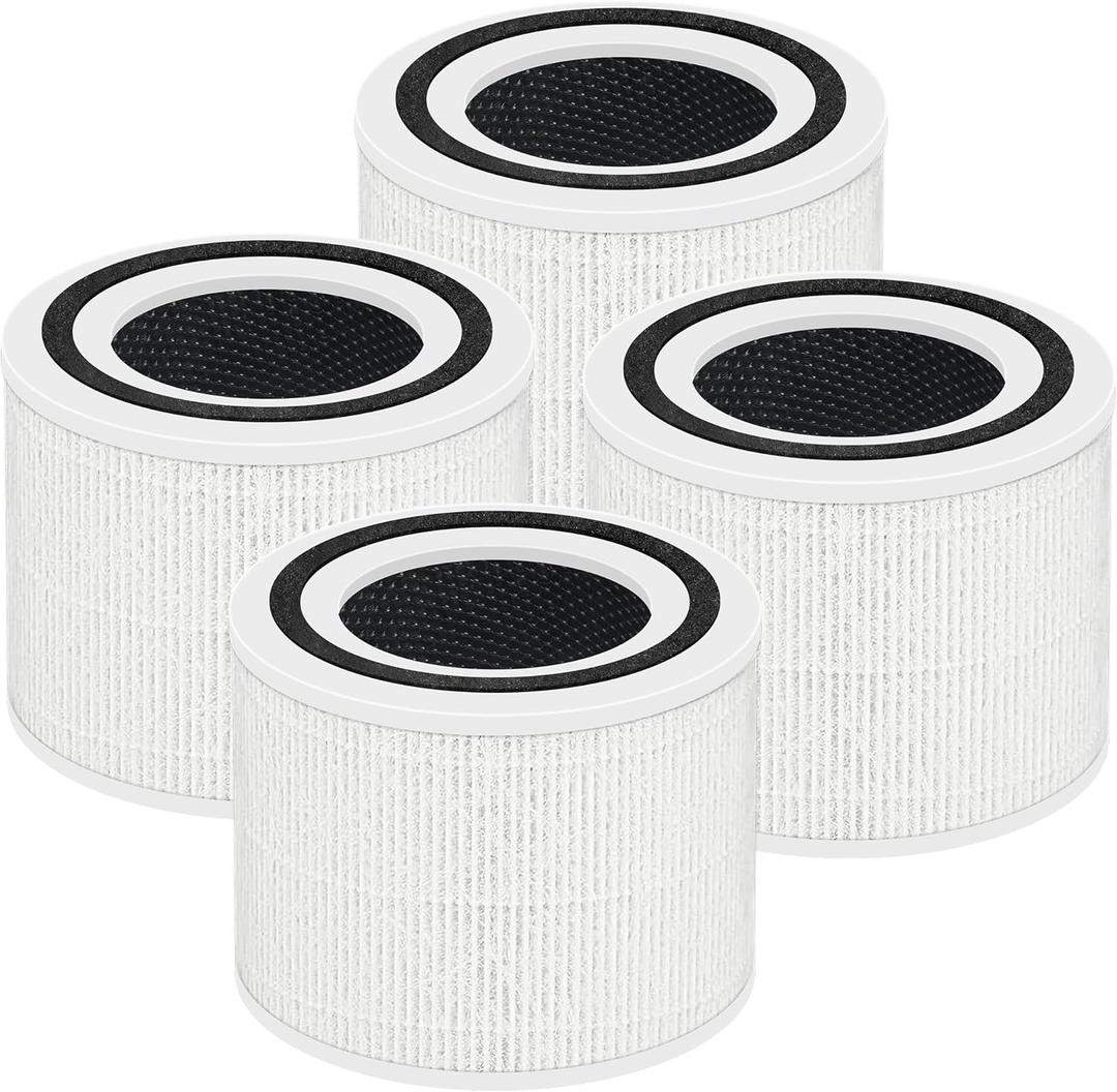 Core P350 Pet Care Replacement Filter for LEVOIT Core P350 Air Purifier, Funmit 3-in-1 New Fine Non-Woven Fabric Pre, H13 True HEPA, Activated Carbon Filter with ARC Formula, Core P350-RF, 4 Pack