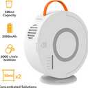Bubble Machine Automatic Bubble Blower for Kids Toddlers Bubble Maker Electric Bubble Machine Auto Rotating 90/360 Outdoor Toy (White)
