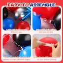 137 Pcs Spider Web Theme Party Decoration Kit 4ft, 5ft, 6ft Red Black Blue Spider Web Arch Cover Backdrop Balloons Glue Ribbon Strip for Birthday Baby Shower Wedding Photography Decor, 4 X 1.65 feet, 5 X 2.1 feet, 6 X 2.6 feet
