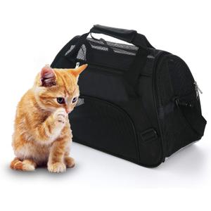 Pet Carrier Soft-Sided Carriers for Cat Carriers Dog Carrier for Small Medium Cats Dogs Puppies Pet Carrier Airline Approved Cat Dog Pet Travel Carrier (Medium,Black)