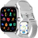 Smart Watch, GPS & Free Maps, 1.96" HD Screen, AI, Bluetooth Call & Text, Health, Fitness & 24/7 Sleep Tracker, 100+ Workout Modes, 5 ATM Water-Resistance, for Men & Women, Android & iOS, 2 Bands