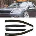 Tape-On Rain Guard 4-Piece for 2013-2017 Honda Accord Windows Visor Shield Shade Smoke 94535 (black)