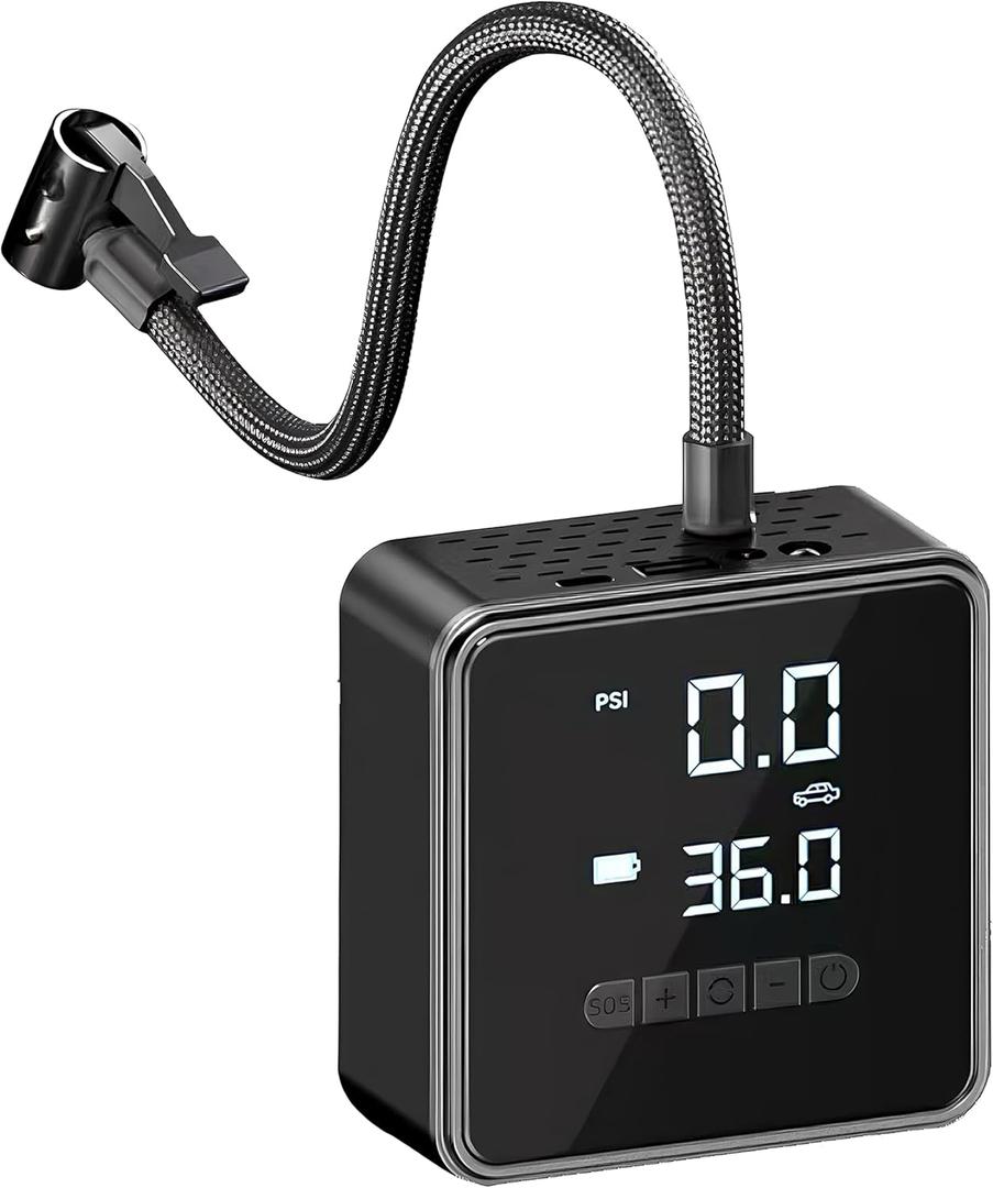 Tire Inflator Portable Air Compressor - 150 PSI Air Pump for Car Tires - 2X Faster Inflation, Smart Pump Tire Inflator for Cars, Motorcycles, Bicycles, Balls