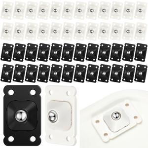 48 Pcs Self Adhesive Caster Wheels Appliance Rollers Appliance Slider for Kitchen 360 Swivel Universal Wheel Mini Roller Ball Transfer Bearing for Kitchen(White, Black)