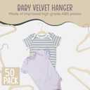 50 Premium Baby Velvet Hangers - 11.8" Non-Slip, Ultra-Slim Space-Saving Children Closet Hangers - 360 Swivel Hook, Strong & Durable Infant & Toddler Clothes Hangers for Wardrobe - Ivory