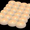 Aignis 12pcs Flameless Floating Candles Waterproof, 200Hr 3LED Floating Tea Lights with Battery, Water-Activated Candles for Pool, Wedding Centerpieces, Bath & Spa, Easter Decoration (Elegant White)