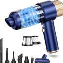 2 x Handheld Car Vacuum Cleaner, 16000PA Hand Held Vacuum Portable Cordless, 2 in 1 Air Duster and Vacuum Cleaner with LED Light, Multi-Nozzles, 120W High Power Mini Vacuum for Home, Pet, Office