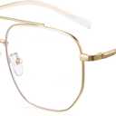 Cyxus Oversized Aviator Blue Light Glasses for Women Men Reduce Eye Strain UV Protection for Computer Screen 8299