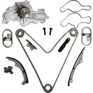Engine Timing Chain Kit & Water Pump w/Gaskets Fit For Ford Fusion Flex Taurus Edge For Lincoln MKX MKS MKT MKZ 2007-2010 For Mazda 6 CX-9 Mercury Sable 2007-2011 3.5L 3.7L AW6023 AT4Z-6268-C