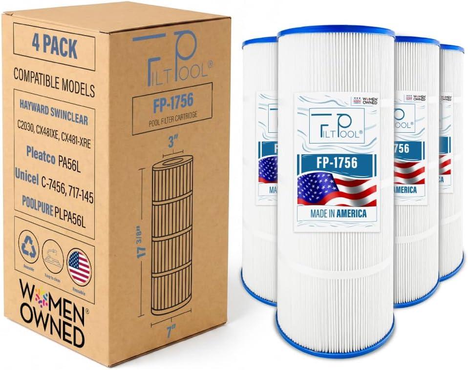 FP-1756 Pool Filter Cartridges for Hayward C2030, 4-Pack