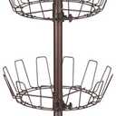 Honey-Can-Do SHO-02221 Shoe Tree with Spinning Handle, Bronze, 4-Tier, 30 lbs