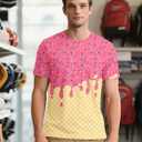 Move Dance Men Kids T-Shirts Ice Cream Crewneck Short Sleeve Summer Graphic Tees Top, Medium