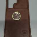 VANAVAGY Wallet Case for Galaxy S25 Ultra for Women Men, PU Leather Phone Case Wallet with Magnetic Clasp RFID Blocking Card Holder Coin Pocket with Ring Holder for S25 Ultra 6.9 inch, Brown
