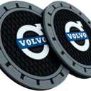 Car Cup Holder Coasters Fit for XC60 S40 S60 S90 XC40 XC60 XC70 XC90 V40 V60 V90 S80 Accessories,Recessed Silicone Anti Slip Cup Holder Coaster Interior Accessories 2.75in 2Pack