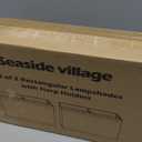 White Rectangle Lamp Shades Set of 2, 16"L x 8"W x 10"H, Large Replacement Lampshades for Table Lamps Floor Lamps, Natural Linen Bedside Lamp Shades, Spider, Harp Holders Included, Easy Assembly