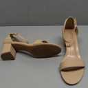 mysoft Women's Chunky Low Heels Open Toe Block Heeled Dress Ankle Strap Pump Wedding Sandals 9W