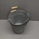 OBTANIM 4 Pack 8 Quart Galvanized Metal Buckets Champagne Drink Cooler Storage Ice Pails with Handle for Plants, Succulents, Party Favors Organizing Home Parties Bar Cooling Supplies