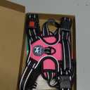 NESTROAD No Pull Dog Harness,Adjustable Oxford Medium Dog Harness with Leash,Reflective No-Choke Pet Vest Harness with Easy Control Soft Handle for Small Medium Large Dogs(M,Pink)