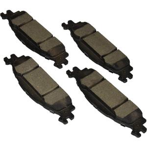 BE1508H Blue Ceramic Disc Brake Pad Set With Hardware - Compatible With Select Ford Explorer, Flex, Taurus; Lincoln MKS, MKT; FRONT