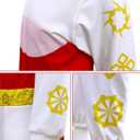 Zombies Girls Costume Kids Nova Halloween Cosplay Cheerleader Costume Outfit(8-9Y/140,white)