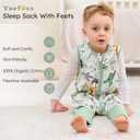 Yoofoss Toddler Sleep Sack with Feet 24-36 Months 100% Organic Cotton Baby Sleep Sack with Legs Toddler Wearable Blanket with 2-Way Zipper