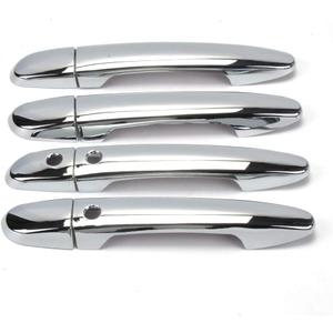 Dreamseek 8Pcs 4 Door Handle Cover Compatible with Mazda2 Mazda3 Mazda6 2013-2021/CX-3/CX-9 2016-2022 /CX-5 2013-2022 Triple Chrome Plated ABS Exterior Molding Protector Trim (with Keyless Hole)