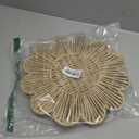 4 Pcs 12.6 Inch Paper Rope Round Woven Flower Placemats, Natural Hand Woven Boho Farmhouse Rattan Table Mats, Wicker Braided Placemats, for Dining Table Decor, Wedding Party, Home & Kitchen