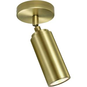 Brass Ceiling Spotlight, Hardwired LED Ceiling Spot Lights, Flush Mounted Directional Ceiling Light, Indoor Spotlight Fixtures, Adjustable Monopoint Spot Lights for Living Room Dining Room