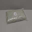 Romanstile Gingham Ruffled Tablecloth Rectangle - Waterproof Linen Cotton Checkered Table Cloth, Outdoor Plaid Table Cover for Picnic, Camping, Party - 60 x 120 Inch, Sage