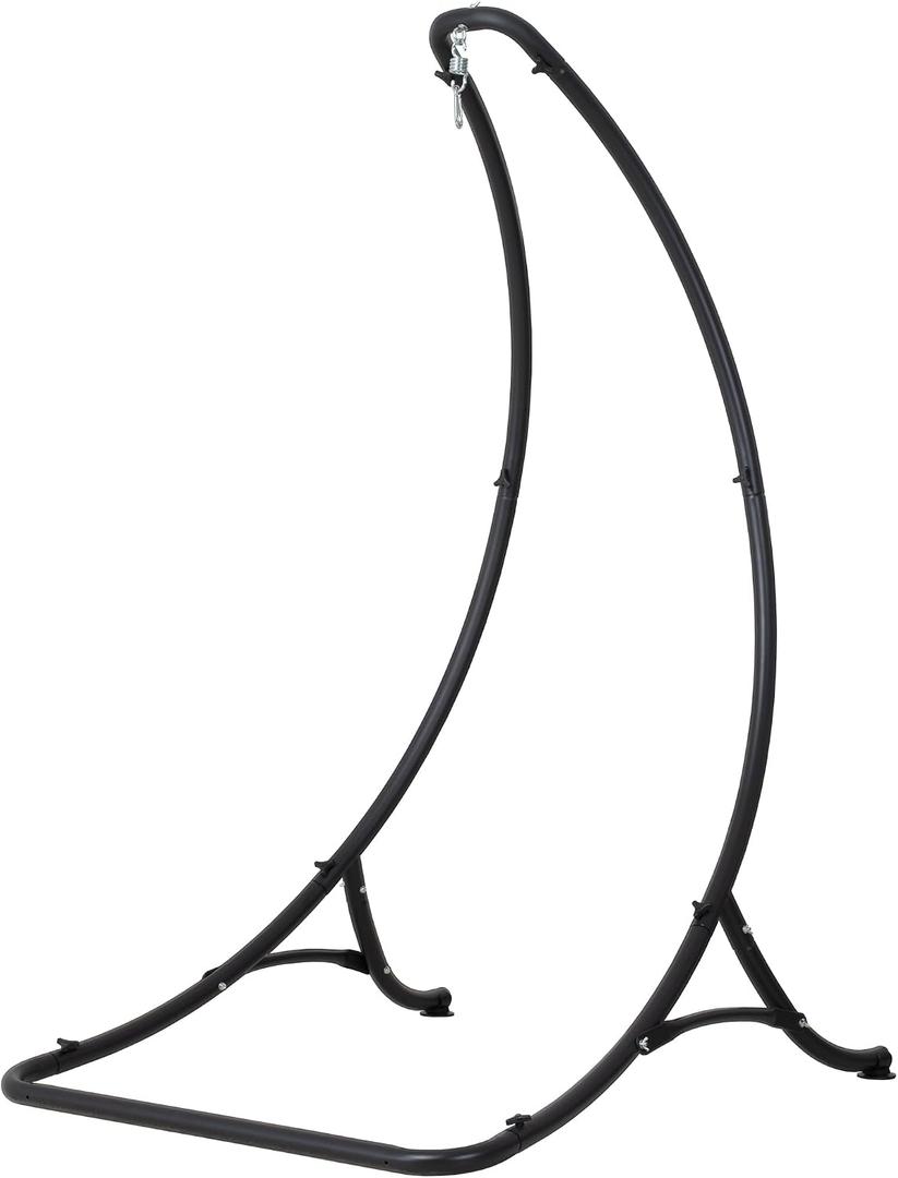 ANOW Heavy Duty Hammock Chair Swing Stand Only, Hanging Chair Stand for Outside, Max 400 Lbs, Black